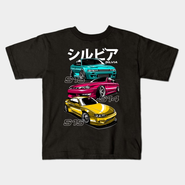 S-CHASSIS LEGEND Kids T-Shirt by rizadeli